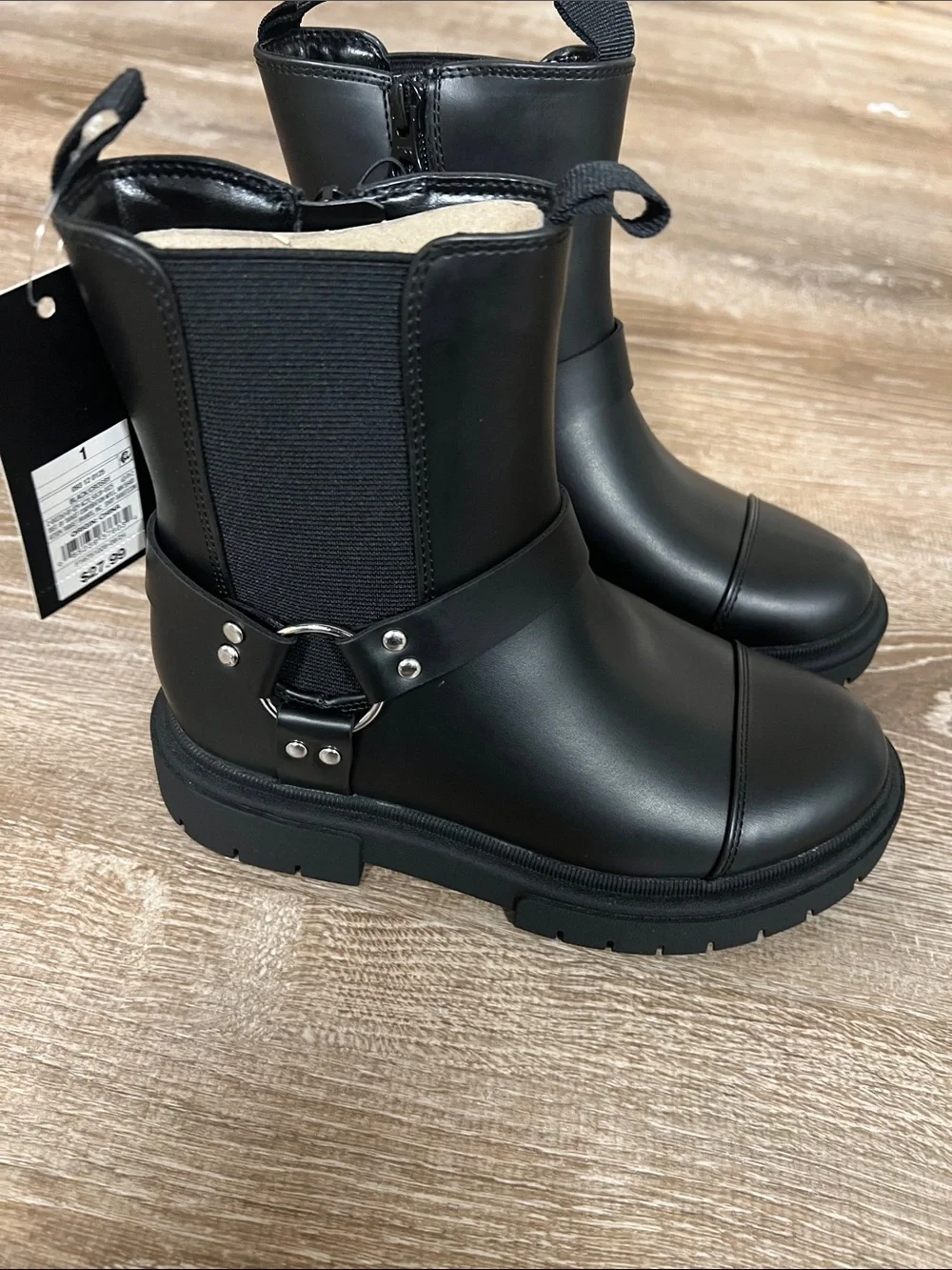 Art Class NWT Crosby Black Moto Boots size 1